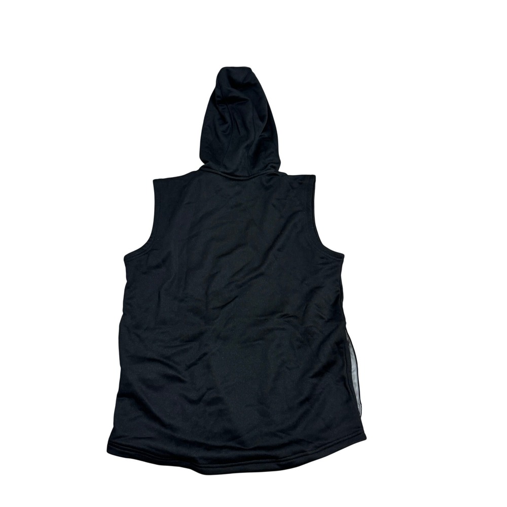 Under Armour Kids ColdGear Sleeveless Hoodie Black Silver Logo YXL NWT - Picture 5 of 5